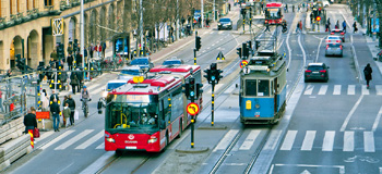 Ersatzverkehr für die Linie 7 in Stockholm